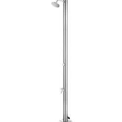 vidaXL Douche de jardin 215 cm Acier inoxydable
