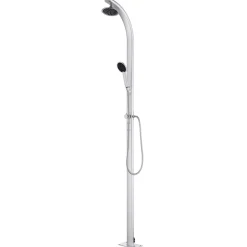 Piscine & Spa-vidaXL Douche de jardin avec base 220 cm Aluminium Gris