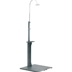 Piscine & Spa-vidaXL Douche de jardin Bois Anthracite