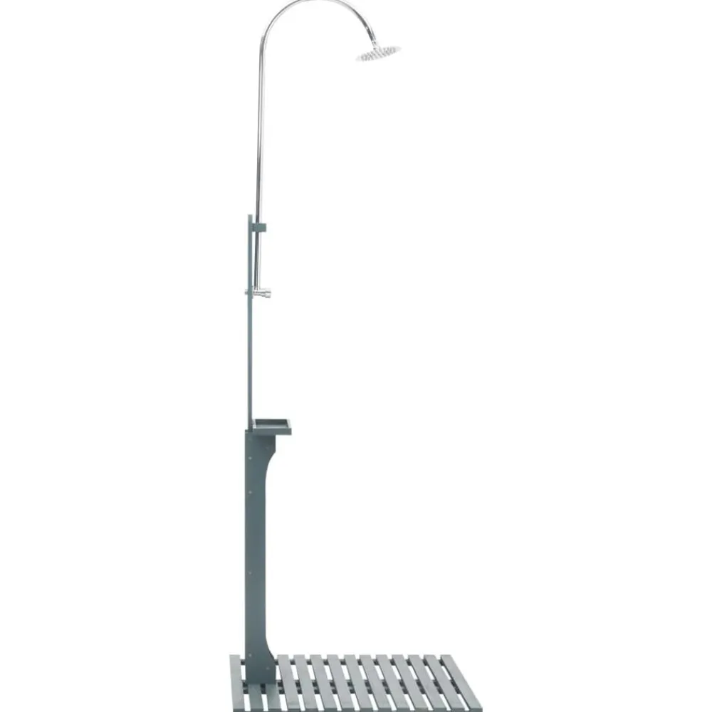 Piscine & Spa-vidaXL Douche de jardin Bois Anthracite