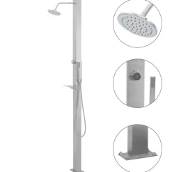 Piscine & Spa-vidaXL Douche d'extérieur Acier inoxydable Droit