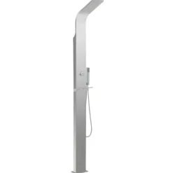vidaXL Douche d'extérieur Acier inoxydable Incurvé