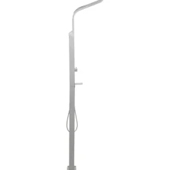 vidaXL Douche d'extérieur Acier inoxydable Incurvé