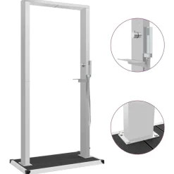 vidaXL Douche d'extérieur avec receveur WPC Acier inoxydable