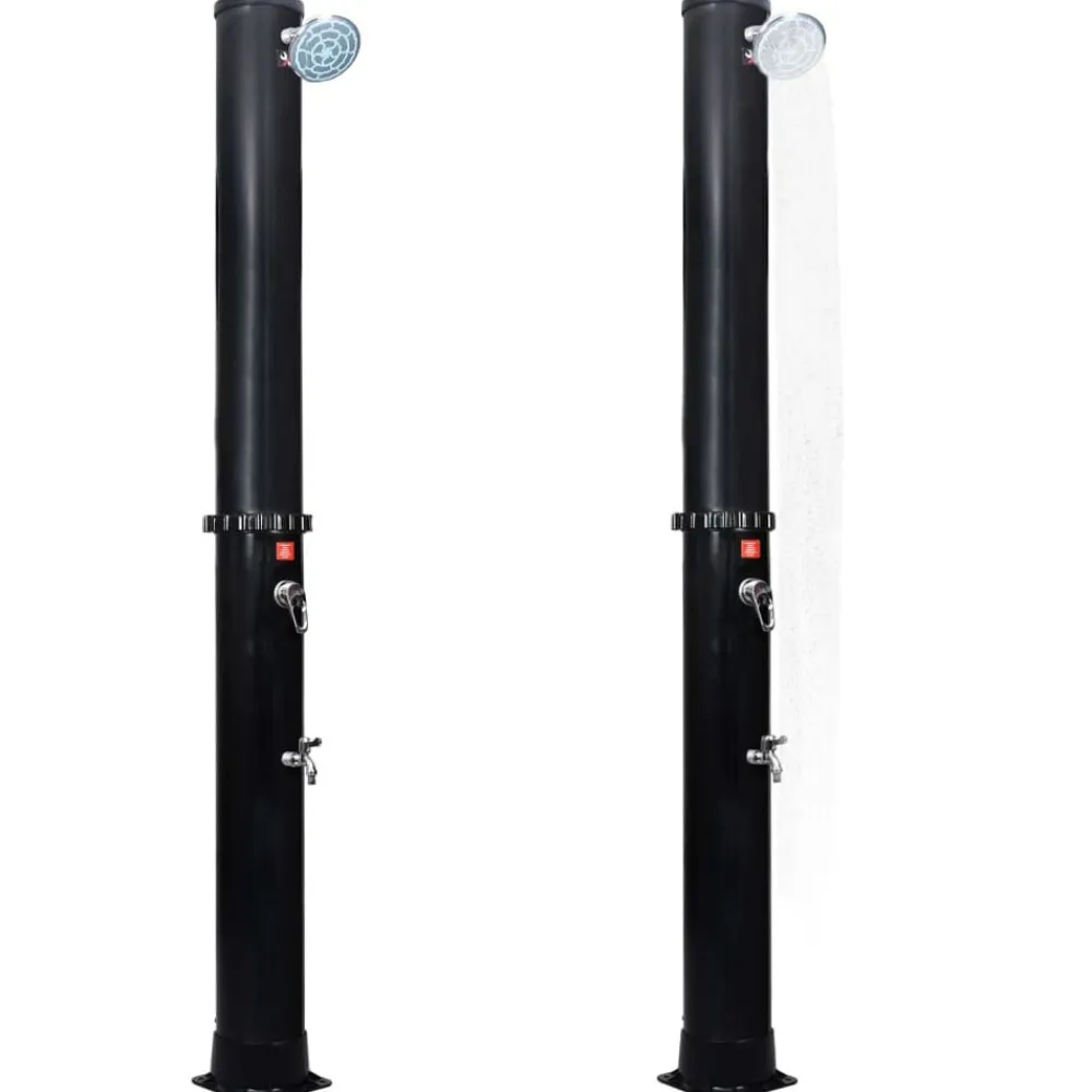 vidaXL Douche solaire d'extérieur avec pomme de douche et robinet 40 L