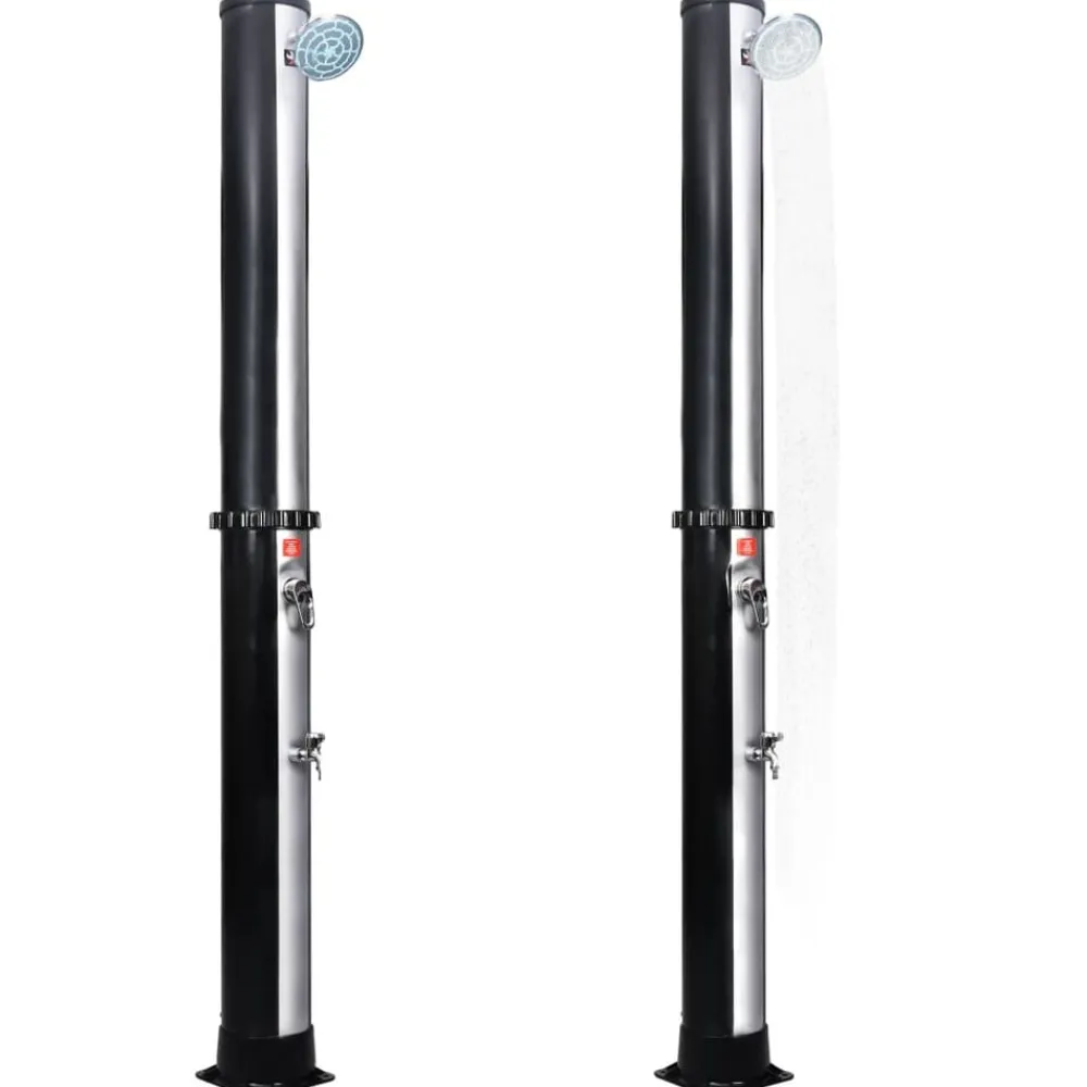 vidaXL Douche solaire d'extérieur avec pomme de douche et robinet 40 L