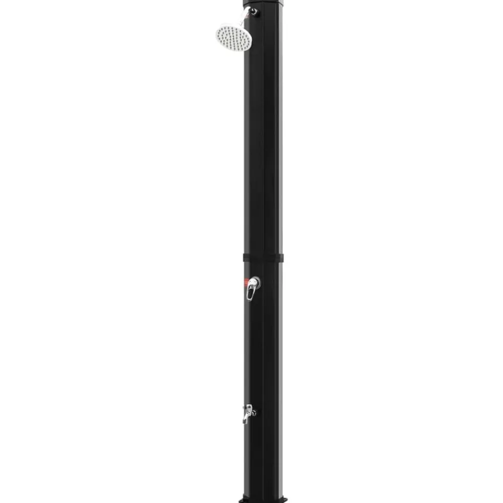 Piscine & Spa-vidaXL Douche solaire d'extérieur avec pomme de douche et robinet 35 L Noir