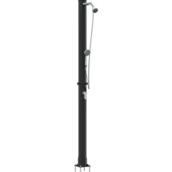 vidaXL Douche solaire extérieure Noir 217 cm PVC et Aluminium
