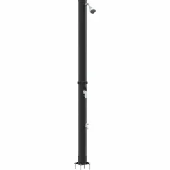 Piscine & Spa-vidaXL Douche solaire extérieure Noir 217 cm PVC et Aluminium