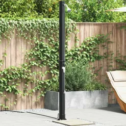 Piscine & Spa-vidaXL Douche solaire extérieure Noir 217 cm PVC et Aluminium