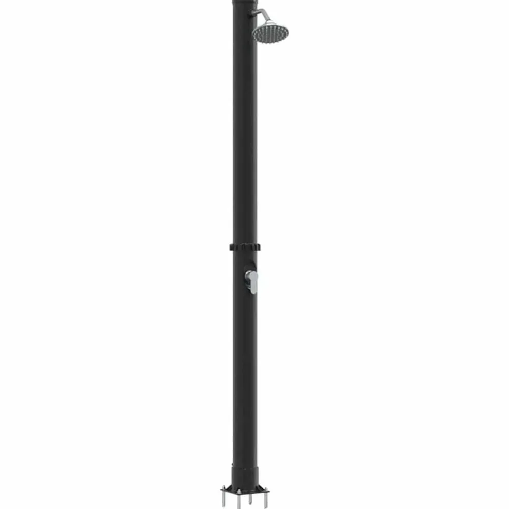 Piscine & Spa-vidaXL Douche solaire extérieure Noir 217 cm PVC et Aluminium