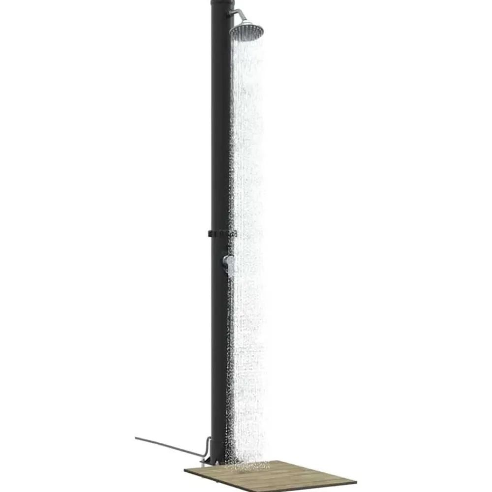 Piscine & Spa-vidaXL Douche solaire extérieure Noir 217 cm PVC et Aluminium