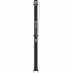 vidaXL Douche solaire extérieure Noir 217 cm PVC et Aluminium