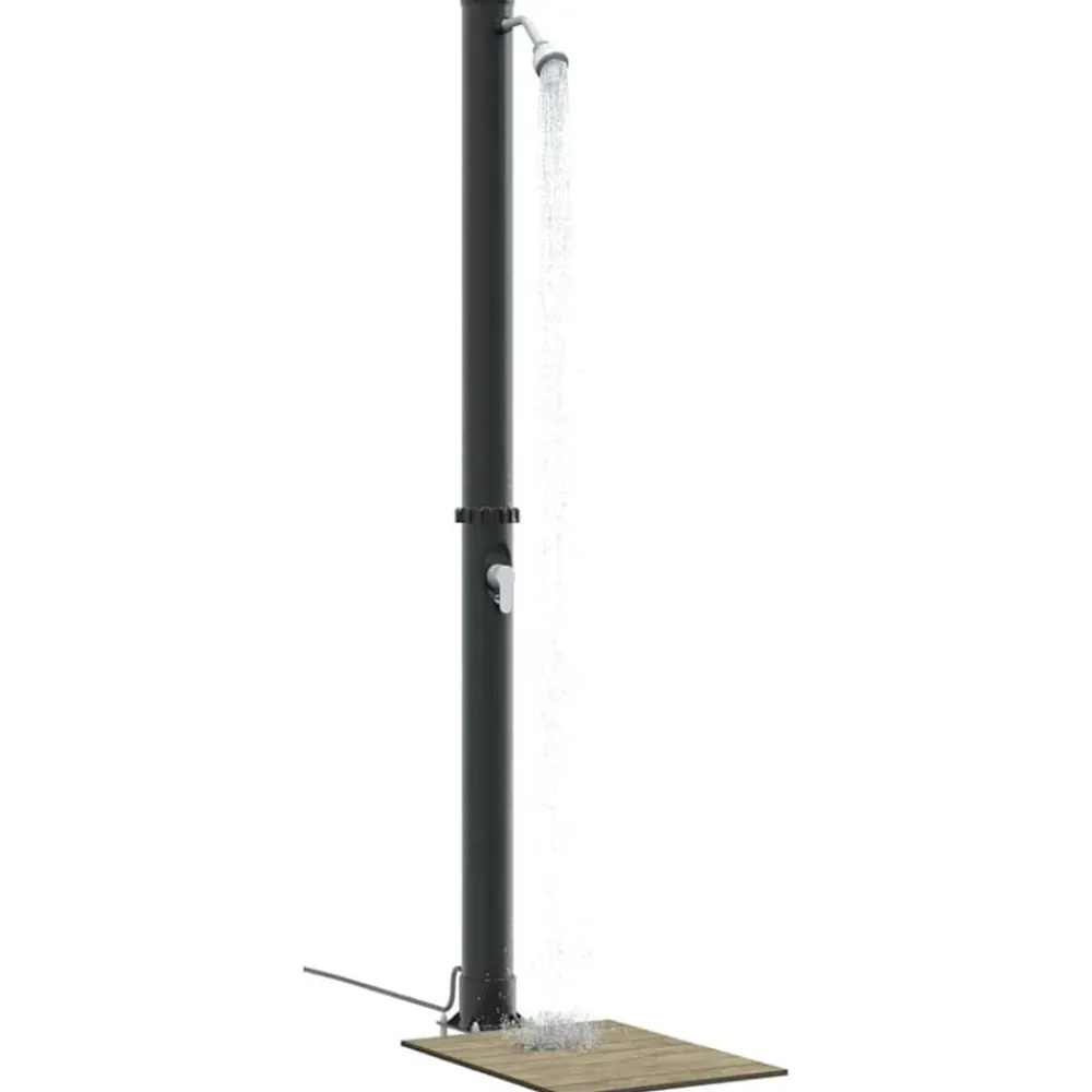 vidaXL Douche solaire extérieure Noir 217 cm PVC et Aluminium