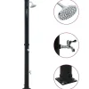 vidaXL Douche solaire Noir 220 cm 20 L