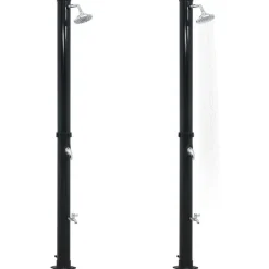 vidaXL Douche solaire Noir 220 cm 20 L