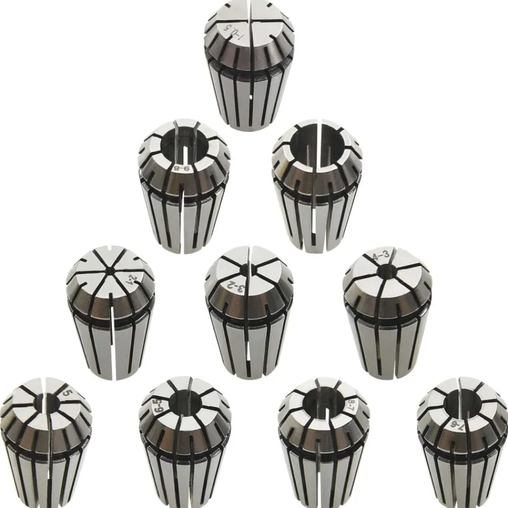 Outils-vidaXL Douilles de serrage ER16 10 pcs Ensemble d'outils de tournage