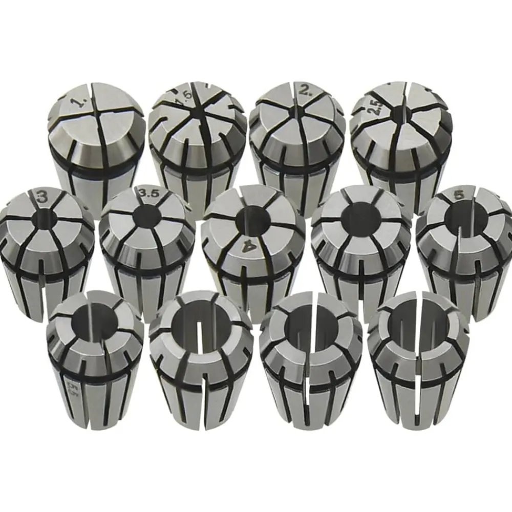 vidaXL Douilles de serrage ER11 13 pcs Ensemble d'outils de tournage