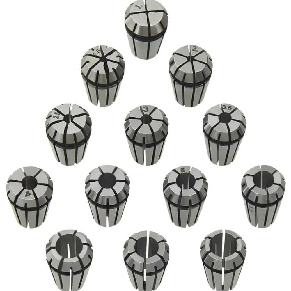 vidaXL Douilles de serrage ER11 13 pcs Ensemble d'outils de tournage