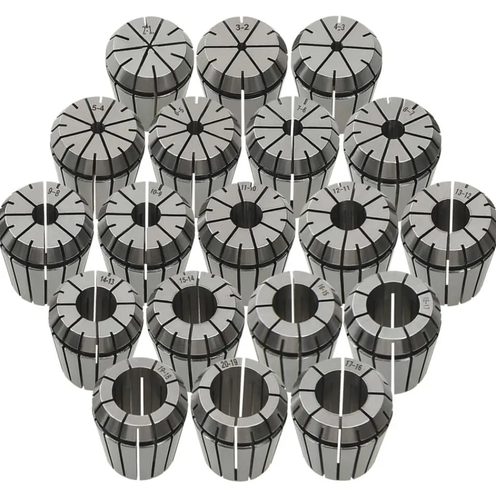 vidaXL Douilles de serrage ER32 19 pcs Ensemble d'outils de tournage