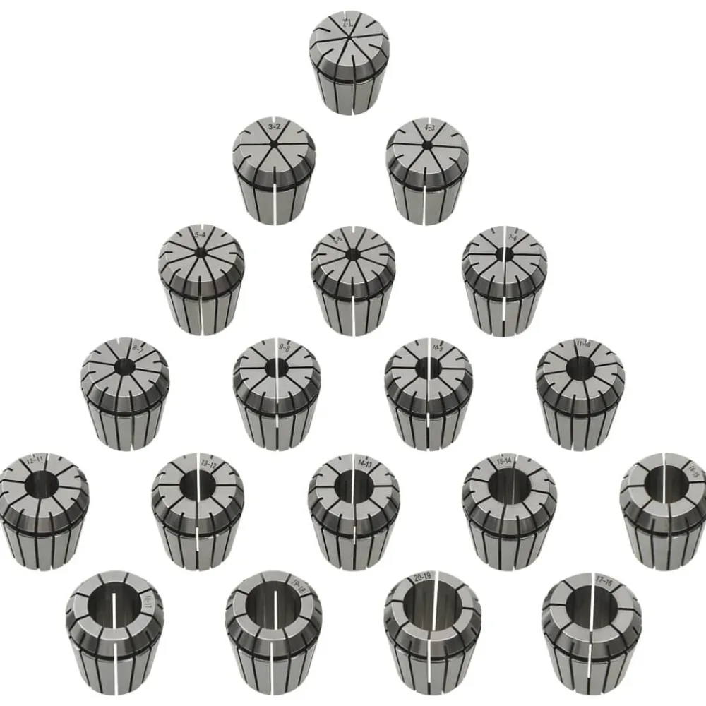 vidaXL Douilles de serrage ER32 19 pcs Ensemble d'outils de tournage
