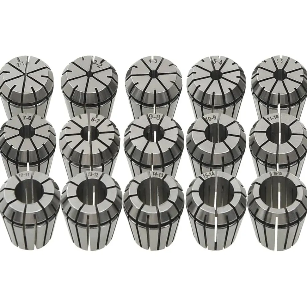 Outils-vidaXL Douilles de serrage ER25 15 pcs Ensemble d'outils de tournage