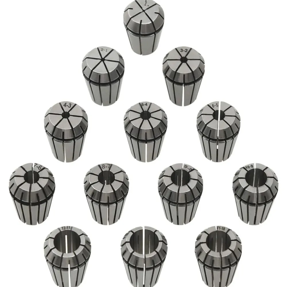 Outils-vidaXL Douilles de serrage ER20 13 pcs Ensemble d'outils de tournage