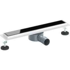 vidaXL Drain de douche avec couvercle en verre et siphon à 360° 50 cm