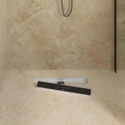 vidaXL Drain de douche avec couvercle en verre et siphon à 360° 50 cm
