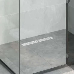 Plomberie-vidaXL Drain de Douche avec Design Linéaire Argenté 50 cm