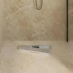Plomberie-vidaXL Drain de Douche avec Design Linéaire Argenté 50 cm