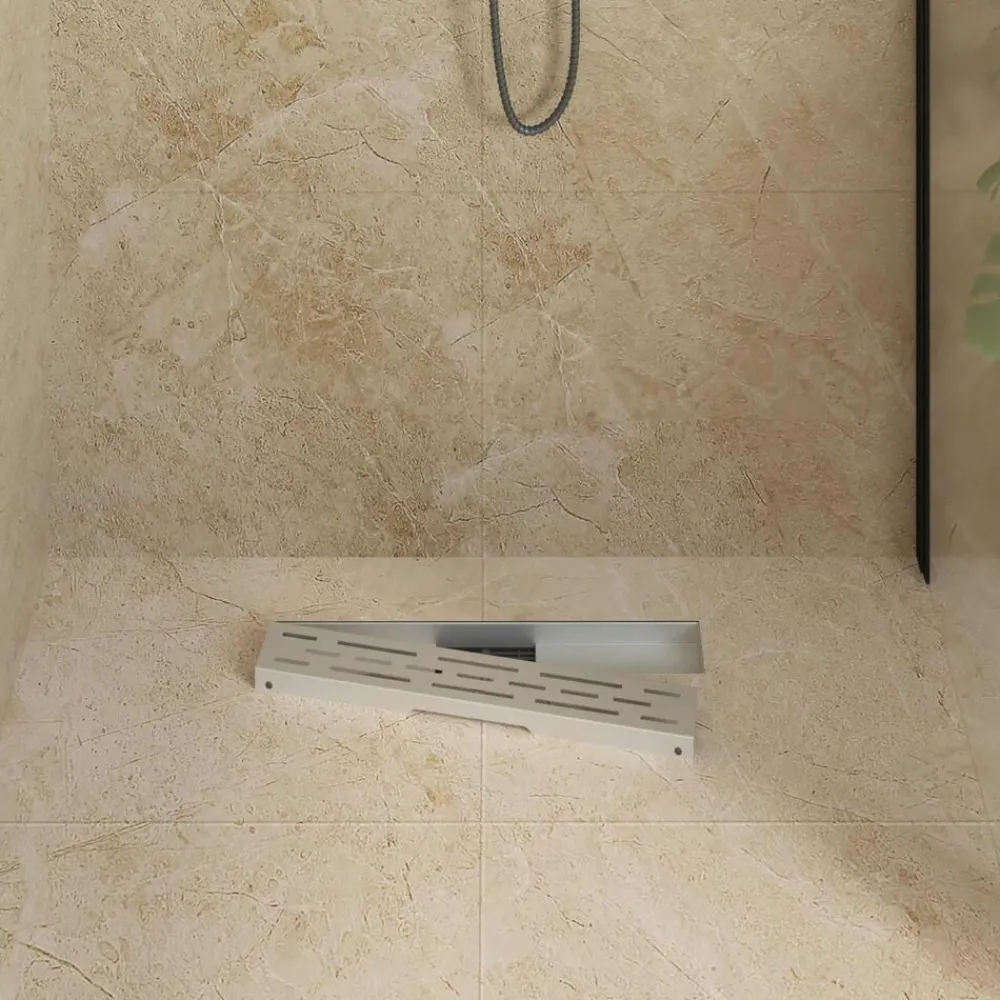 Plomberie-vidaXL Drain de Douche avec Design Linéaire Argenté 50 cm