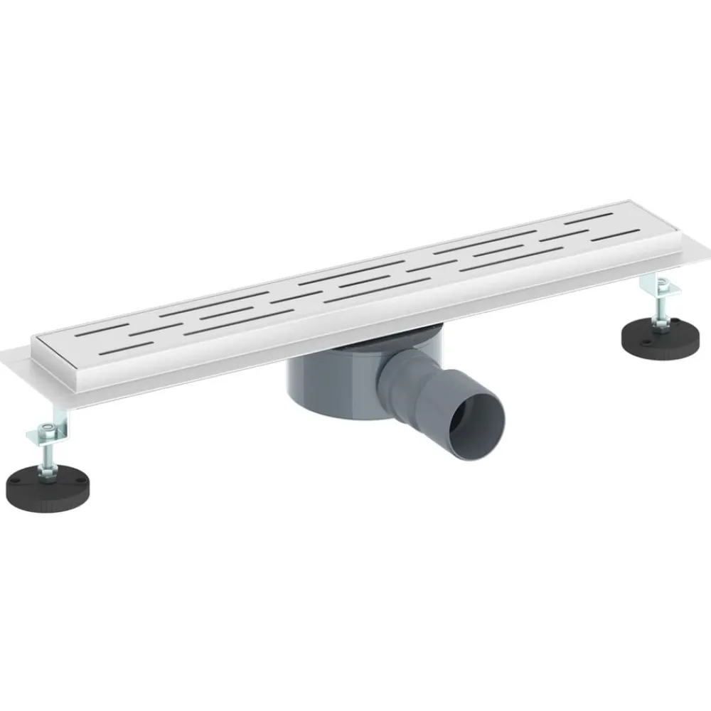 vidaXL Drain de douche avec couvercle en verre et siphon à 360° 50 cm