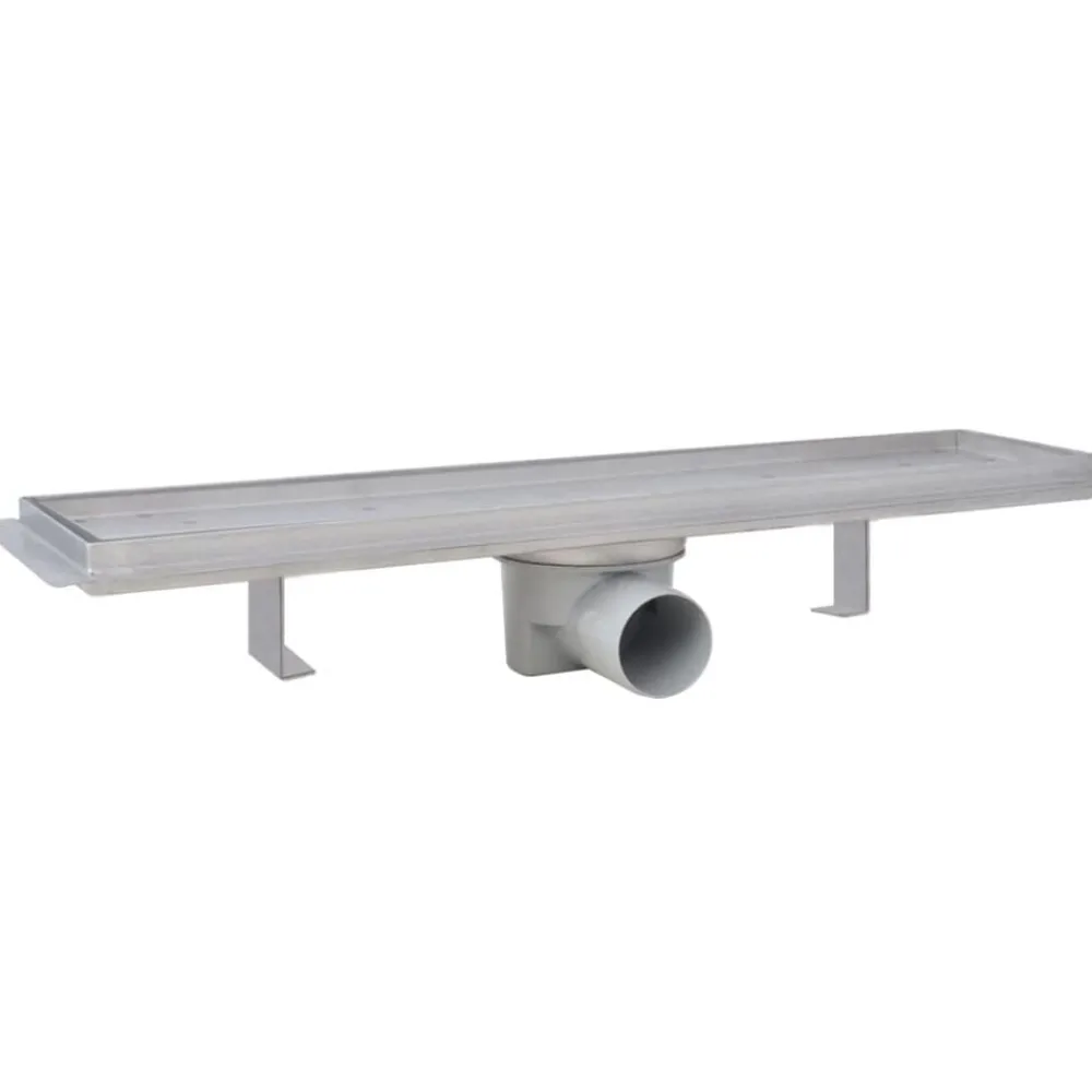 vidaXL Drain de douche linéaire 2 pcs 530 x 140 mm Acier inoxydable