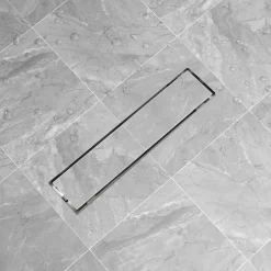 vidaXL Drain de douche linéaire 530 x 140 mm Acier inoxydable