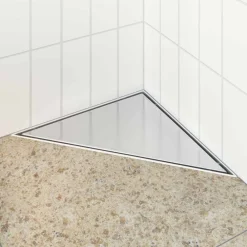 Plomberie-vidaXL Drain de douche triangle 2 en 1 Argenté 32 x 32 x 7,5 cm
