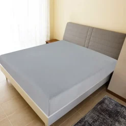 Linge-vidaXL Drap-housse Jersey 90x200 cm Coton Gris