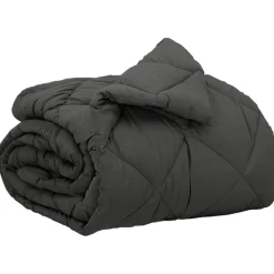 Linge-vidaXL Duvet complet toute l'année 135 x 200 cm Microfibre Anthracite