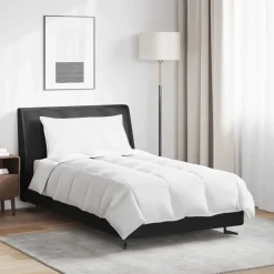 Linge-vidaXL Duvet d'hiver avec oreiller 2 pcs Blanc Plume de canard
