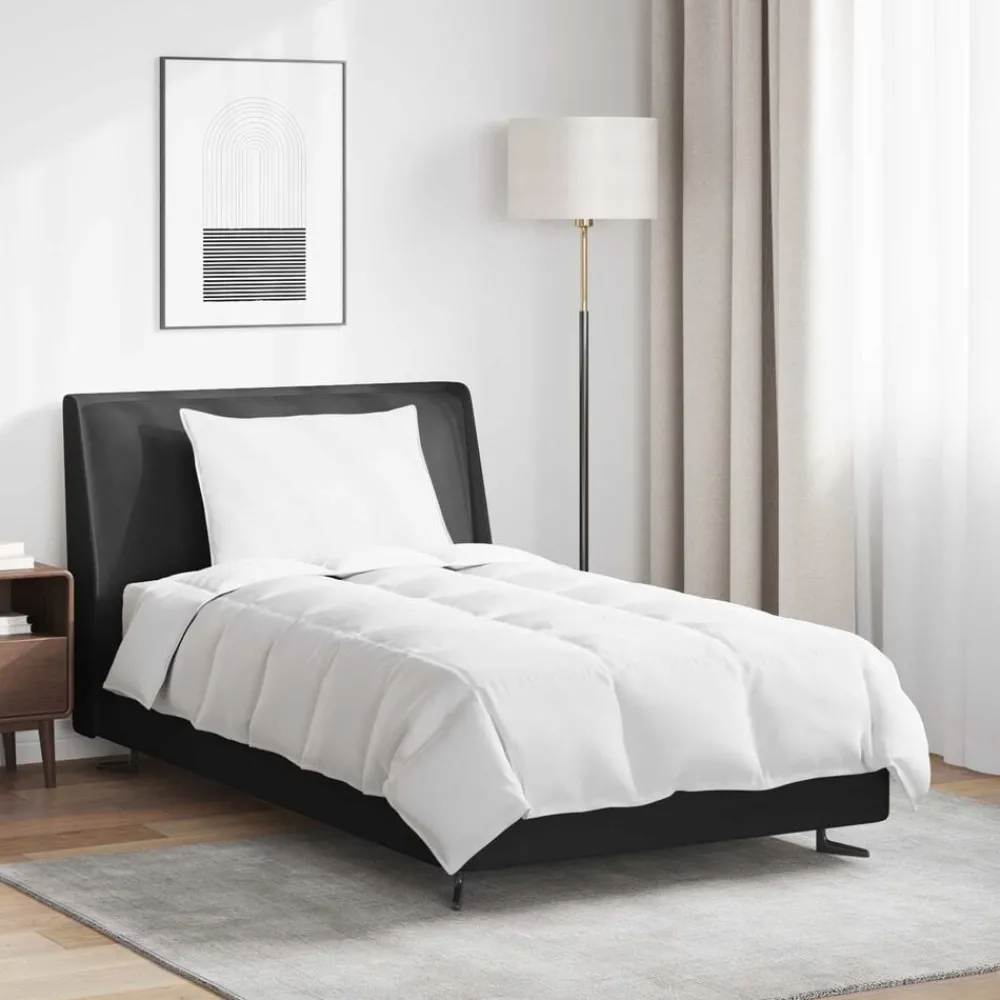 vidaXL Duvet d'hiver avec oreiller 2 pcs Blanc Plume de canard