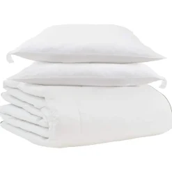 vidaXL Duvet d'hiver avec oreiller 3 pcs Blanc Plume de canard