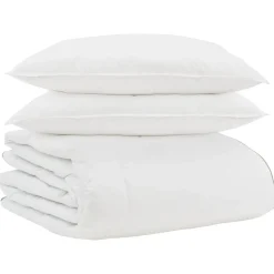 vidaXL Duvet d'hiver avec oreiller 3 pcs Blanc Plume de canard
