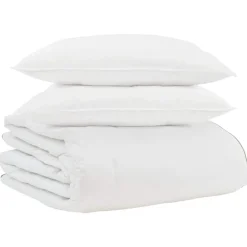 Linge-vidaXL Duvet d'hiver avec oreiller 3 pcs Blanc Plume de canard