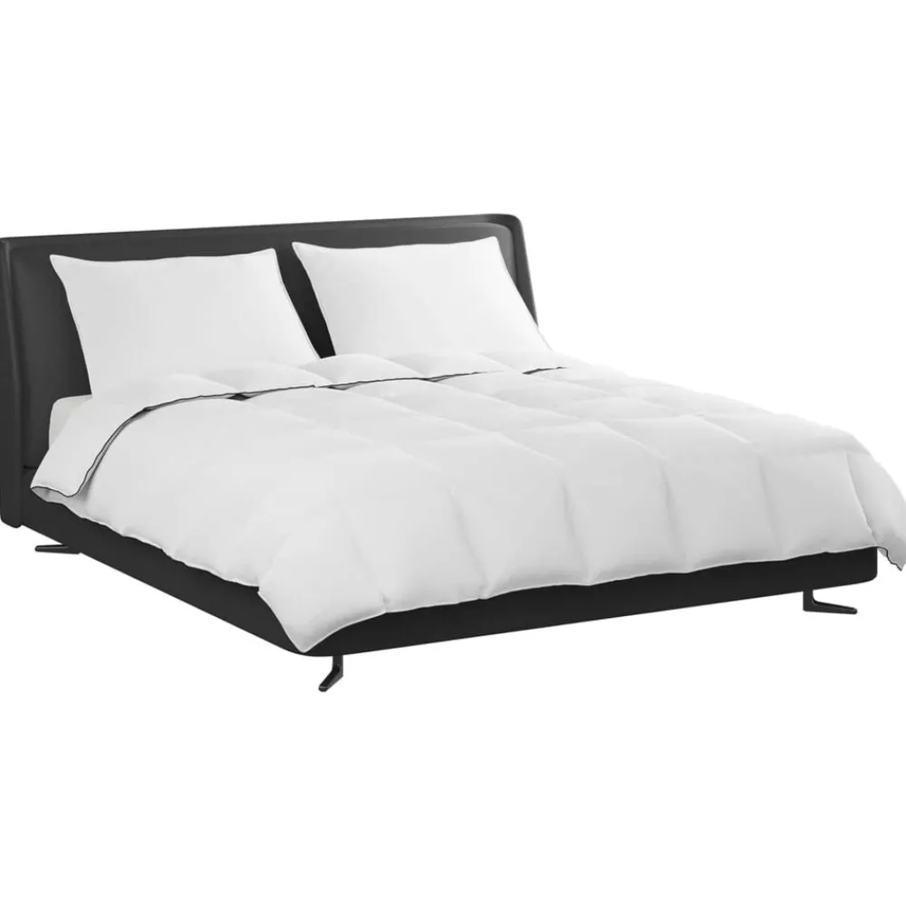 Linge-vidaXL Duvet d'hiver avec oreiller 3 pcs Blanc Plume de canard