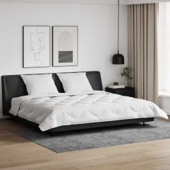 Linge-vidaXL Duvet d'hiver avec oreiller 3 pcs Blanc Microfibre