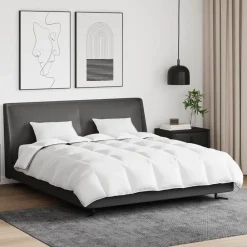 vidaXL Duvet d'hiver avec oreiller 3 pcs Blanc Plume de canard