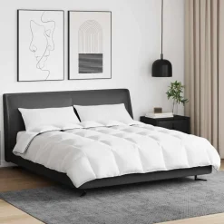 vidaXL Duvet d'hiver avec oreiller 3 pcs Blanc Plume de canard