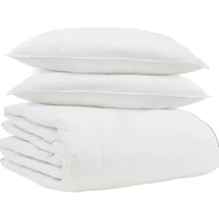 vidaXL Duvet d'hiver avec oreiller 3 pcs Blanc Plume de canard