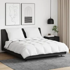 vidaXL Duvet d'hiver avec oreiller 3 pcs Blanc Plume de canard