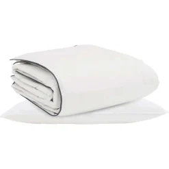 Linge-vidaXL Duvet d'hiver avec oreiller 2 pcs Blanc Plume de canard